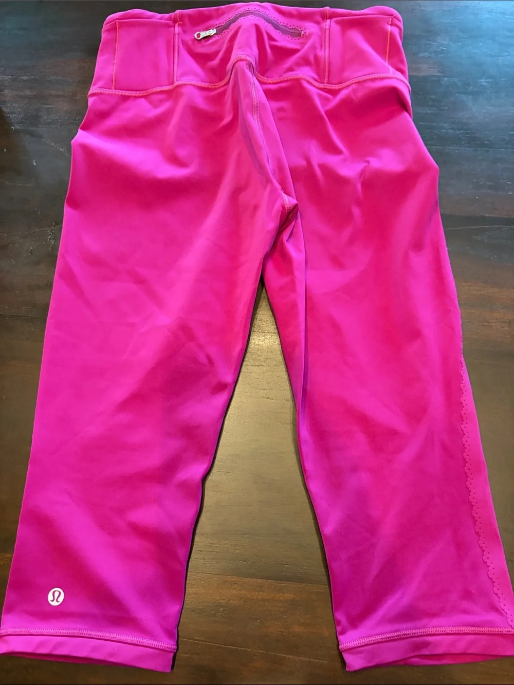 Lululemon Set of 3 High-Waist Athletic Cropped Leggings Size 6 black, pink, gray